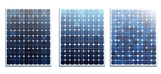 High Resolution Solar Panel Set Energy Clean Power Technology Eco Sun Blue Dark Grid Green