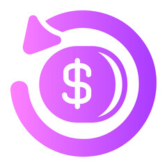 Dollar  gradient icon