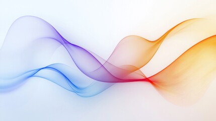 Abstract colorful wavy lines, flowing smooth gradient design.