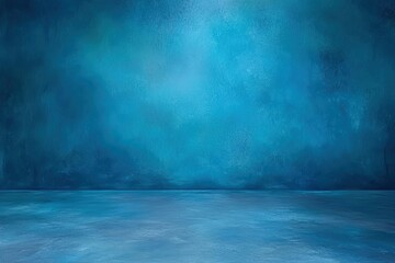 Blue textured studio backdrop, empty room, floor, wall
