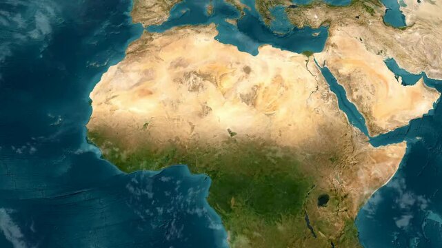 Algeria Country Map with Flag Animation 1080p