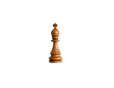 Realistic wooden chess piece isolated on transparent background - Powered by Adobe