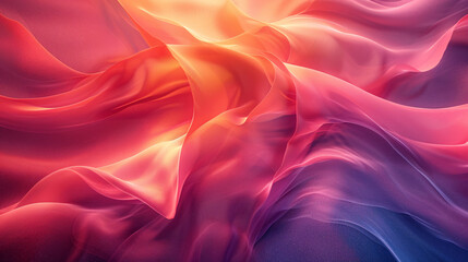 Obraz premium A colorful, abstract painting of a wave with a pink and blue background