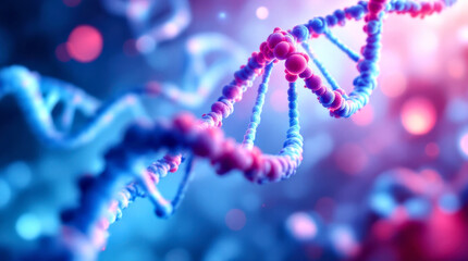 Colorful DNA Helix: Vibrant Representation of Genetic Structure and Biotechnology