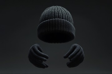 Stylish Knitted Hat and Gloves Set