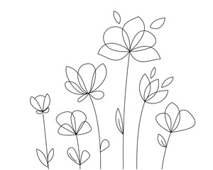 Abstract Big Flower Buds For Coloring