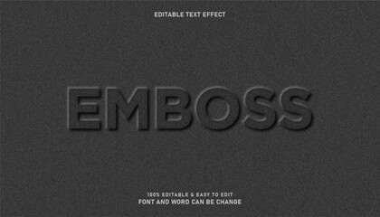 Embossed black paper text effect, which can be edited