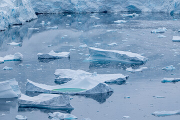 Glaciers and icebergs in Antarctica. Nature of Antarctica. Antar