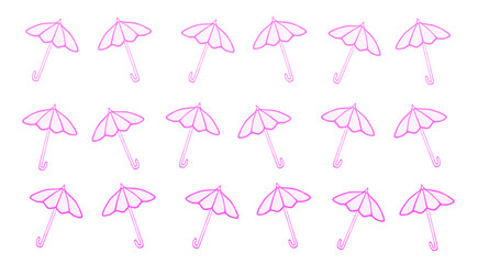 Pink watercolor umbrella pattern design