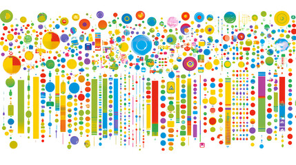 Colorful data visualization displaying insights digital art business environment abstract viewpoint