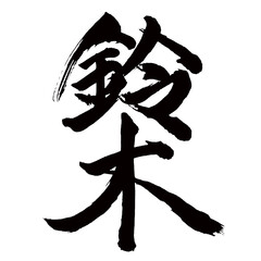 Japan calligraphy art【Japanese names and surnames・Suzuki・스즈키】日本の書道アート【日本の名前・苗字・鈴木・すずき】／This is Japanese kanji 日本の漢字です／illustrator vector イラストレーターベクター