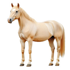 Fototapeta premium Beautiful Palomino Horse Standing Elegantly on a Transparent Background