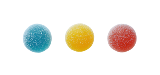 Colorful Sugary Gummy Candy Spheres Delicious Sweet Treat red food blue jelly round tasty 