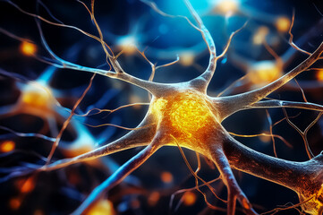 Neuronen Verbindung im menschlichem Gehirn