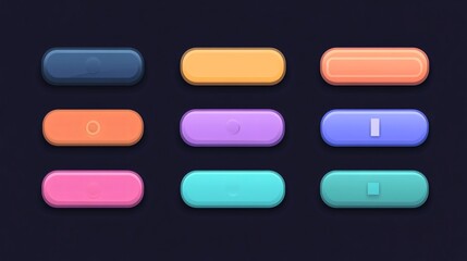 Versatile UI Design Element: Toggle Buttons Vector Set