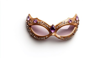Decorative Masquerade Glasses with Gems and Glitters. Generative AI