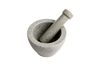 Mortar and pestle isolated on transparent background