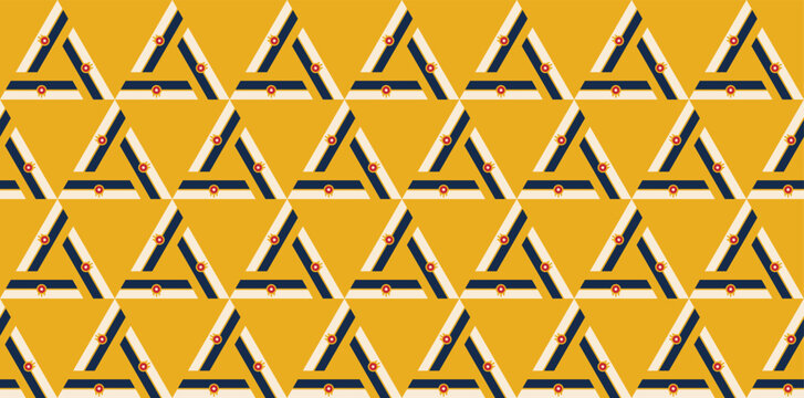 tulsa flag triangle pattern. vector illustration
