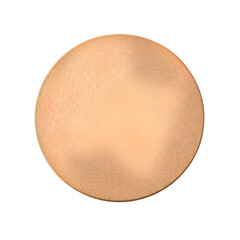 Round makeup sponge isolated on transparent background