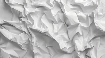 a highly detailed rendering of crumpled white paper with a subtle grid overlay