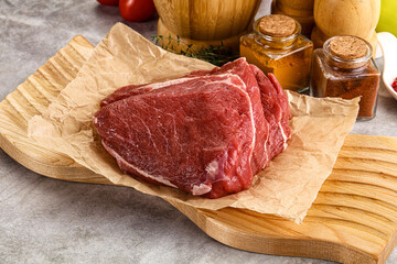 Raw beef piece for cooking