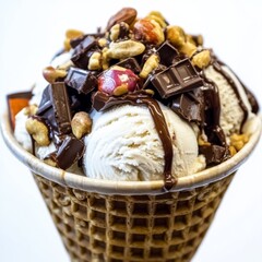 chocolate ice cream with chocolate