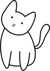 confuse cat doodle 