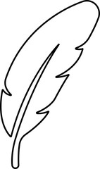 Bird feather icons. Simple black symbols with different feathers from bird wings. line style vector for apps website isolated on transparent background