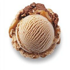 Fototapeta premium vanilla - caramel - brownie ice cream