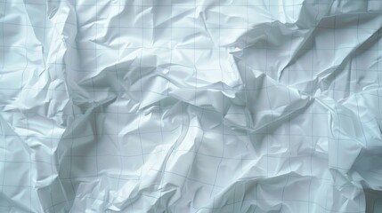 Obraz premium a hyper-realistic image of crumpled white paper with faint grid lines