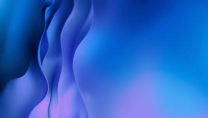 Obraz premium Flowing Blue Waves Creating a Tranquil Digital Background Design