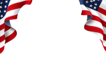 USA Flag Overlay Template - American Flag Border PNG for Design Use