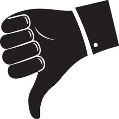 Isolated black thumbs down icon Vector, black thumbs down Silhouette,black thumbs down icon set, black thumbs down for logo,color black thumbs down Vector illustration, Vector Graphic, EPS 10 , clip 