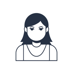 vector illustration of a girl