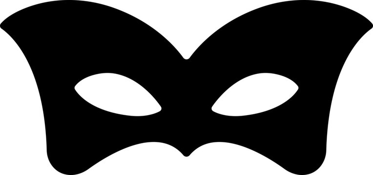 recommend clip art: Different Mask silhouette isolated on transparent background Masquerade vector for apps or web party superhero carnival villain or burglar icon in flat. costume eye mask hidden person face