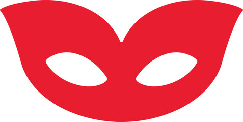 Different Mask silhouette isolated on transparent background Masquerade vector for apps or web party superhero carnival villain or burglar icon in flat. costume eye mask hidden person face