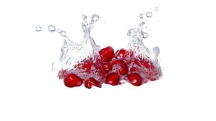 A refreshing splash of pomegranate transparant background png
