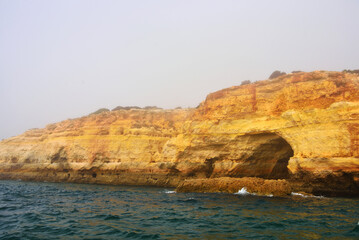 	
The Algarve Rocks Formation is a unique and stunning natural wonder located in the coastal town of Porches Portugal	

