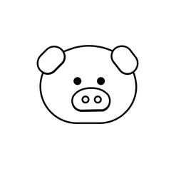the face of a pig