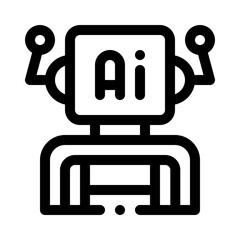 Fototapeta premium AI assistant line icon