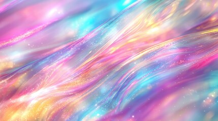 Obraz premium Visual harmony in colorful waves abstract digital artwork with fluid motion
