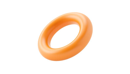 Vibrant orange floating ring set against a transparent background, a must-have for summer beach vacations and water enjoyment