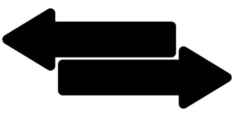 arrows data transfer icon, exchange arrow icons - Swap icon with two arrows. Transfer arrows outline icon.