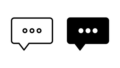 Chat icon vector. speech bubble sign and symbol. comment icon. message