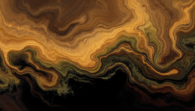 Ondas fluidas coloridas abstractas sobre un fondo oscuro