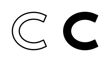 Copyright icon vector. copyright sign and symbol