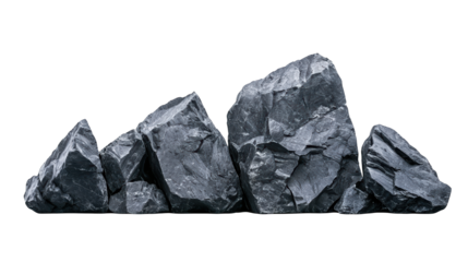 Captivating closeup, exploring the textures and shapes of rocks on a dark background