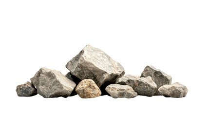 Pile of rocks on a black background, study in texture, contrast, and natural form