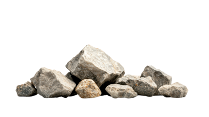 Pile of rocks on a black background, study in texture, contrast, and natural form