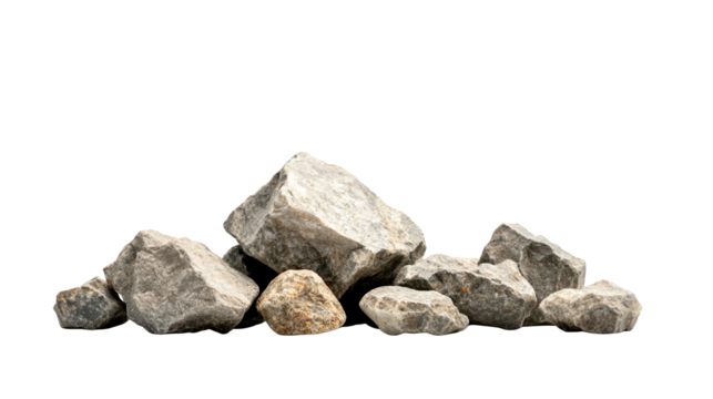 Pile of rocks on a black background, study in texture, contrast, and natural form